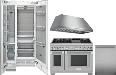 5 Piece Package Includes Refrigerator, Freezer, Range, Hood And Dishwasher