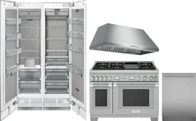 5 Piece Package Includes Refrigerator, Freezer, Range, Hood And Dishwasher