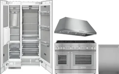 5 Piece Package Includes Refrigerator, Freezer, Range, Hood And Dishwasher