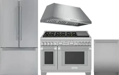 4 Piece Package Includes Refrigerator, Range, Hood And Dishwasher
