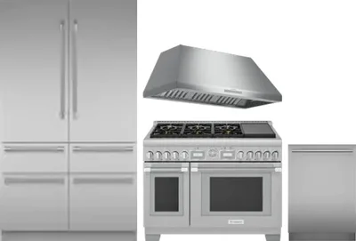 4 Piece Package Includes Refrigerator, Range, Hood And Dishwasher