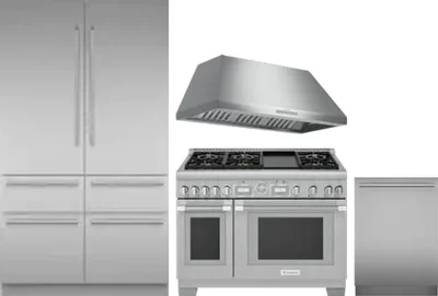4 Piece Package Includes Refrigerator, Range, Hood And Dishwasher