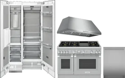 5 Piece Package Includes Refrigerator, Freezer, Range, Hood And Dishwasher