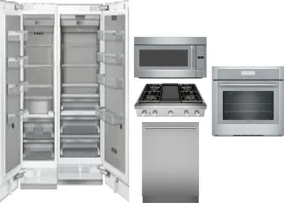 6 Piece Package Includes Refrigerator, Freezer, Cooktop, Wall Oven, Microwave And Dishwasher