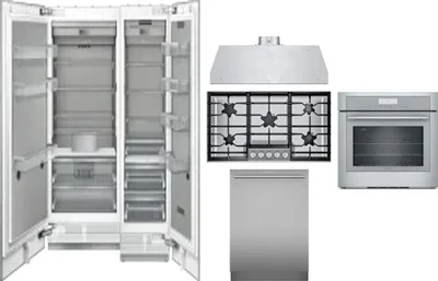 6 Piece Package Includes Refrigerator, Freezer, Cooktop, Wall Oven, Hood And Dishwasher