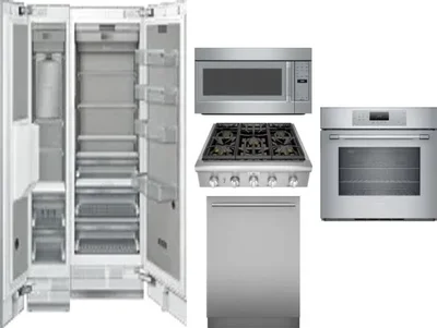 6 Piece Package Includes Refrigerator, Freezer, Cooktop, Wall Oven, Microwave And Dishwasher