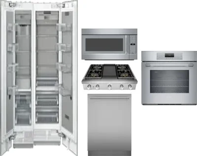 6 Piece Package Includes Refrigerator, Freezer, Cooktop, Wall Oven, Microwave And Dishwasher