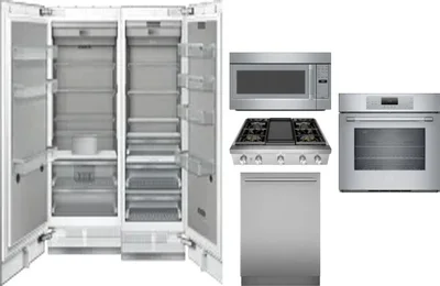 6 Piece Package Includes Refrigerator, Freezer, Cooktop, Wall Oven, Microwave And Dishwasher