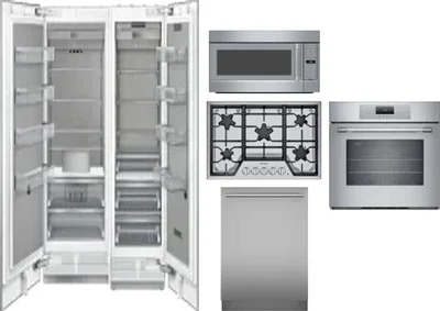 6 Piece Package Includes Refrigerator, Freezer, Cooktop, Wall Oven, Microwave And Dishwasher