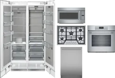 6 Piece Package Includes Refrigerator, Freezer, Cooktop, Wall Oven, Microwave And Dishwasher