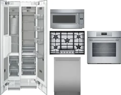 6 Piece Package Includes Refrigerator, Freezer, Cooktop, Wall Oven, Microwave And Dishwasher