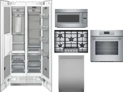 6 Piece Package Includes Refrigerator, Freezer, Cooktop, Wall Oven, Microwave And Dishwasher