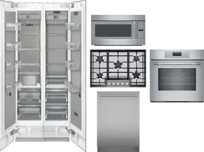 6 Piece Package Includes Refrigerator, Freezer, Cooktop, Wall Oven, Microwave And Dishwasher