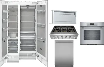 6 Piece Package Includes Refrigerator, Freezer, Cooktop, Wall Oven, Hood And Dishwasher