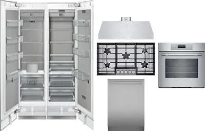 6 Piece Package Includes Refrigerator, Freezer, Cooktop, Wall Oven, Hood And Dishwasher