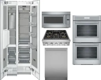 6 Piece Package Includes Refrigerator, Freezer, Cooktop, Wall Oven, Microwave And Dishwasher