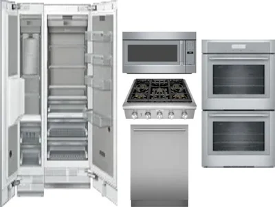 6 Piece Package Includes Refrigerator, Freezer, Cooktop, Wall Oven, Microwave And Dishwasher
