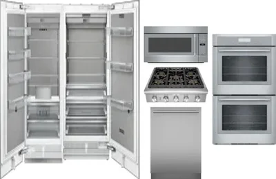 6 Piece Package Includes Refrigerator, Freezer, Cooktop, Wall Oven, Microwave And Dishwasher