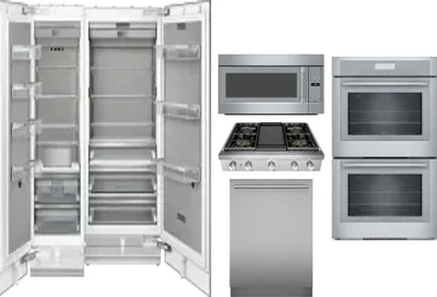 6 Piece Package Includes Refrigerator, Freezer, Cooktop, Wall Oven, Microwave And Dishwasher