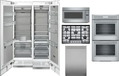 6 Piece Package Includes Refrigerator, Freezer, Cooktop, Wall Oven, Microwave And Dishwasher