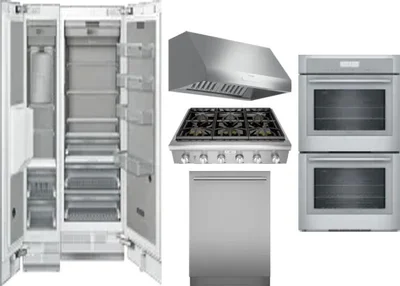 6 Piece Package Includes Refrigerator, Freezer, Cooktop, Wall Oven, Hood And Dishwasher