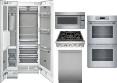 6 Piece Package Includes Refrigerator, Freezer, Cooktop, Wall Oven, Microwave And Dishwasher