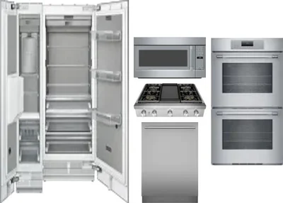 6 Piece Package Includes Refrigerator, Freezer, Cooktop, Wall Oven, Microwave And Dishwasher