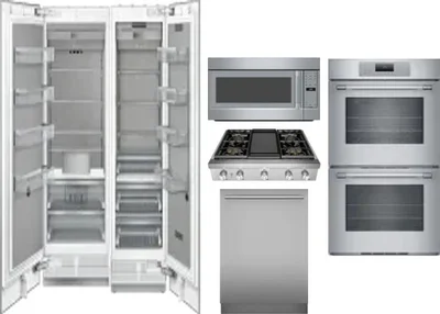 6 Piece Package Includes Refrigerator, Freezer, Cooktop, Wall Oven, Microwave And Dishwasher