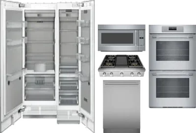 6 Piece Package Includes Refrigerator, Freezer, Cooktop, Wall Oven, Microwave And Dishwasher