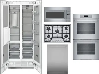 6 Piece Package Includes Refrigerator, Freezer, Cooktop, Wall Oven, Microwave And Dishwasher