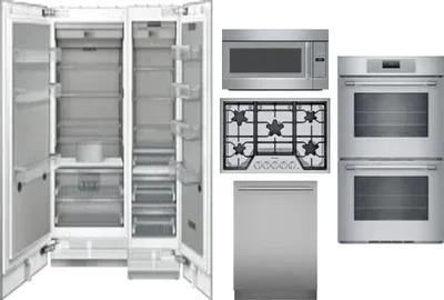 6 Piece Package Includes Refrigerator, Freezer, Cooktop, Wall Oven, Microwave And Dishwasher