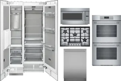 6 Piece Package Includes Refrigerator, Freezer, Cooktop, Wall Oven, Microwave And Dishwasher