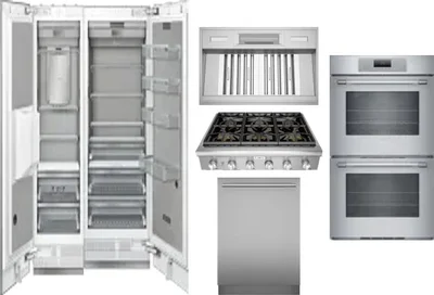 6 Piece Package Includes Refrigerator, Freezer, Cooktop, Wall Oven, Hood And Dishwasher