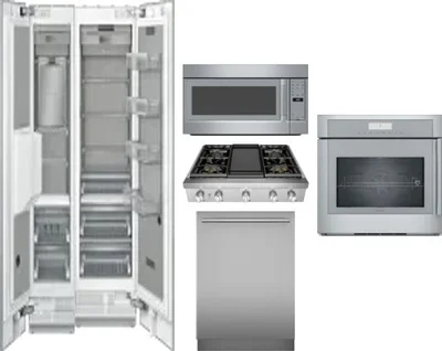 6 Piece Package Includes Refrigerator, Freezer, Cooktop, Wall Oven, Microwave And Dishwasher