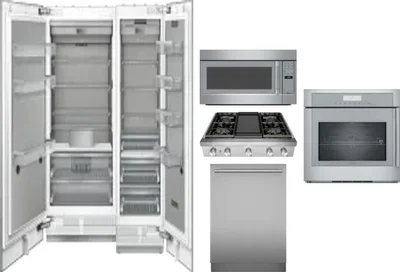 6 Piece Package Includes Refrigerator, Freezer, Cooktop, Wall Oven, Microwave And Dishwasher
