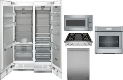 6 Piece Package Includes Refrigerator, Freezer, Cooktop, Wall Oven, Microwave And Dishwasher