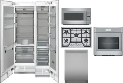 6 Piece Package Includes Refrigerator, Freezer, Cooktop, Wall Oven, Microwave And Dishwasher