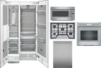 6 Piece Package Includes Refrigerator, Freezer, Cooktop, Wall Oven, Microwave And Dishwasher