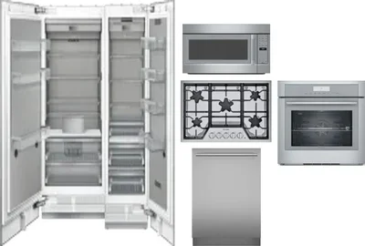 6 Piece Package Includes Refrigerator, Freezer, Cooktop, Wall Oven, Microwave And Dishwasher