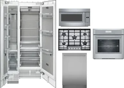 6 Piece Package Includes Refrigerator, Freezer, Cooktop, Wall Oven, Microwave And Dishwasher