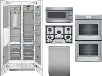 6 Piece Package Includes Refrigerator, Freezer, Cooktop, Wall Oven, Microwave And Dishwasher