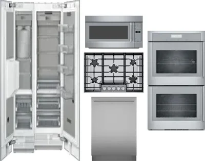 6 Piece Package Includes Refrigerator, Freezer, Cooktop, Wall Oven, Microwave And Dishwasher