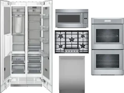 6 Piece Package Includes Refrigerator, Freezer, Cooktop, Wall Oven, Microwave And Dishwasher