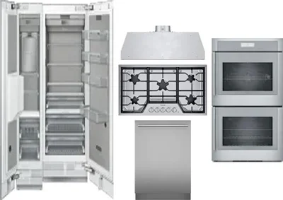 6 Piece Package Includes Refrigerator, Freezer, Cooktop, Wall Oven, Hood And Dishwasher