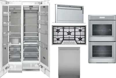 6 Piece Package Includes Refrigerator, Freezer, Cooktop, Wall Oven, Hood And Dishwasher