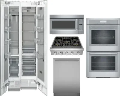 6 Piece Package Includes Refrigerator, Freezer, Cooktop, Wall Oven, Microwave And Dishwasher