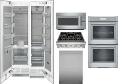 6 Piece Package Includes Refrigerator, Freezer, Cooktop, Wall Oven, Microwave And Dishwasher