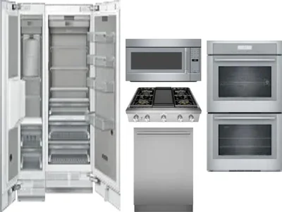 6 Piece Package Includes Refrigerator, Freezer, Cooktop, Wall Oven, Microwave And Dishwasher