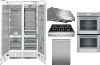 6 Piece Package Includes Refrigerator, Freezer, Cooktop, Wall Oven, Hood And Dishwasher