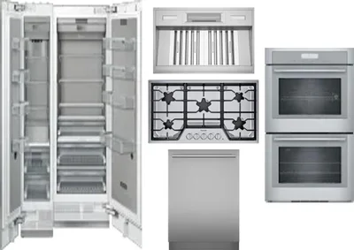 6 Piece Package Includes Refrigerator, Freezer, Cooktop, Wall Oven, Hood And Dishwasher